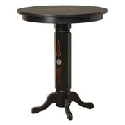 JD Wood Pub Table & Stool Set - TN Charcoal Finish - detail view