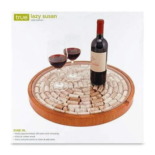 Lazy Susan Cork Display by True - alternate angle