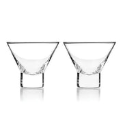 Heavy Base Crystal Martini Glasses by Viski (set of 2) - alternate angle