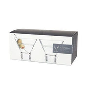 Heavy Base Crystal Martini Glasses by Viski (set of 2) - lifestyle shot