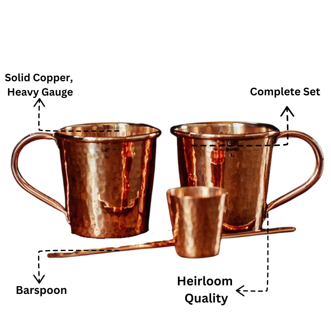Moscow Mule Mug Gift Set - alternate angle