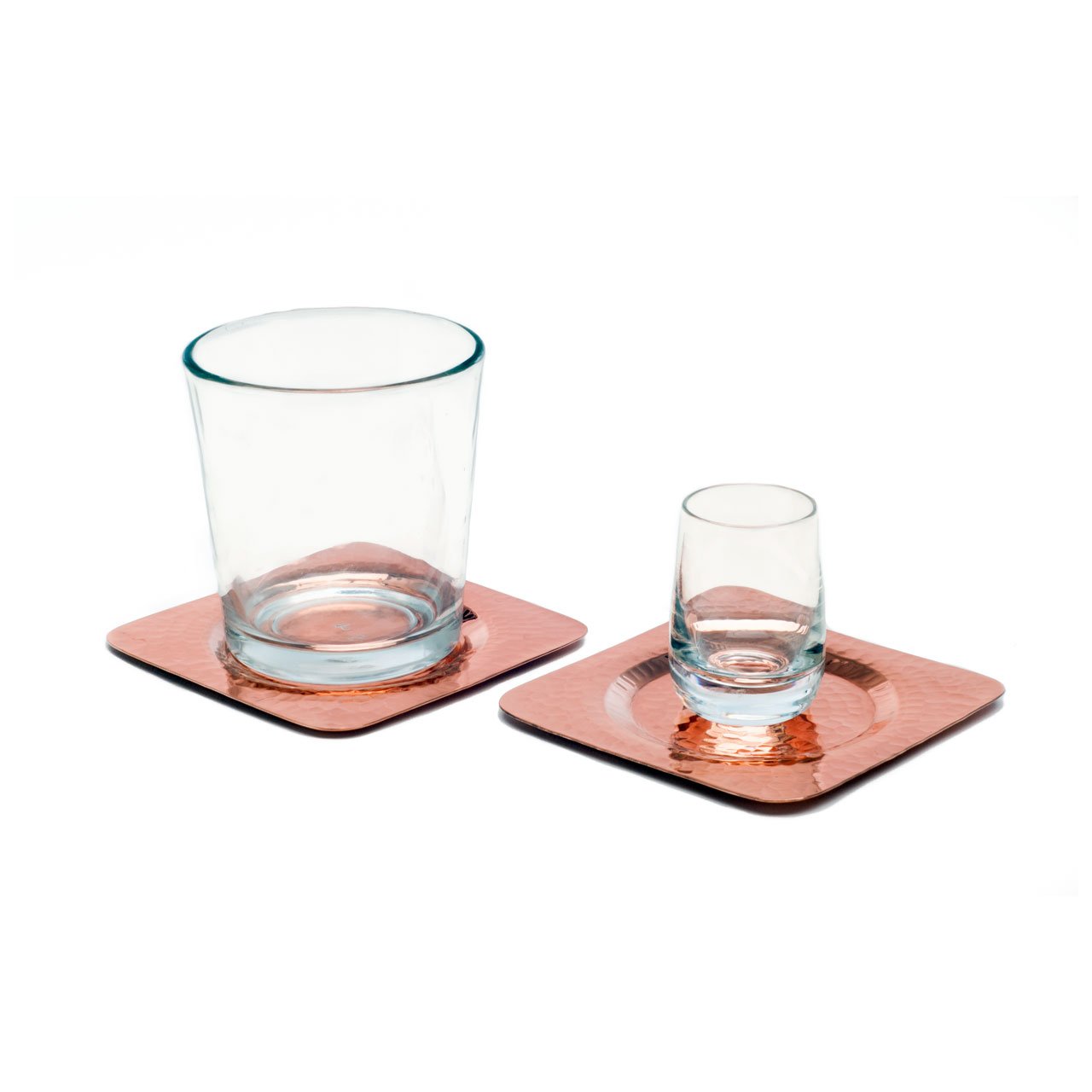 Napa Copper Cup Coasters - detail view
