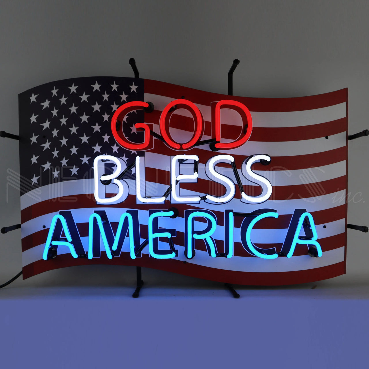 Neonetics God Bless America Neon Sign illuminated neon sign