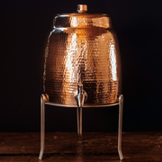 Niagara Copper Water Dispenser with Lid - alternate angle
