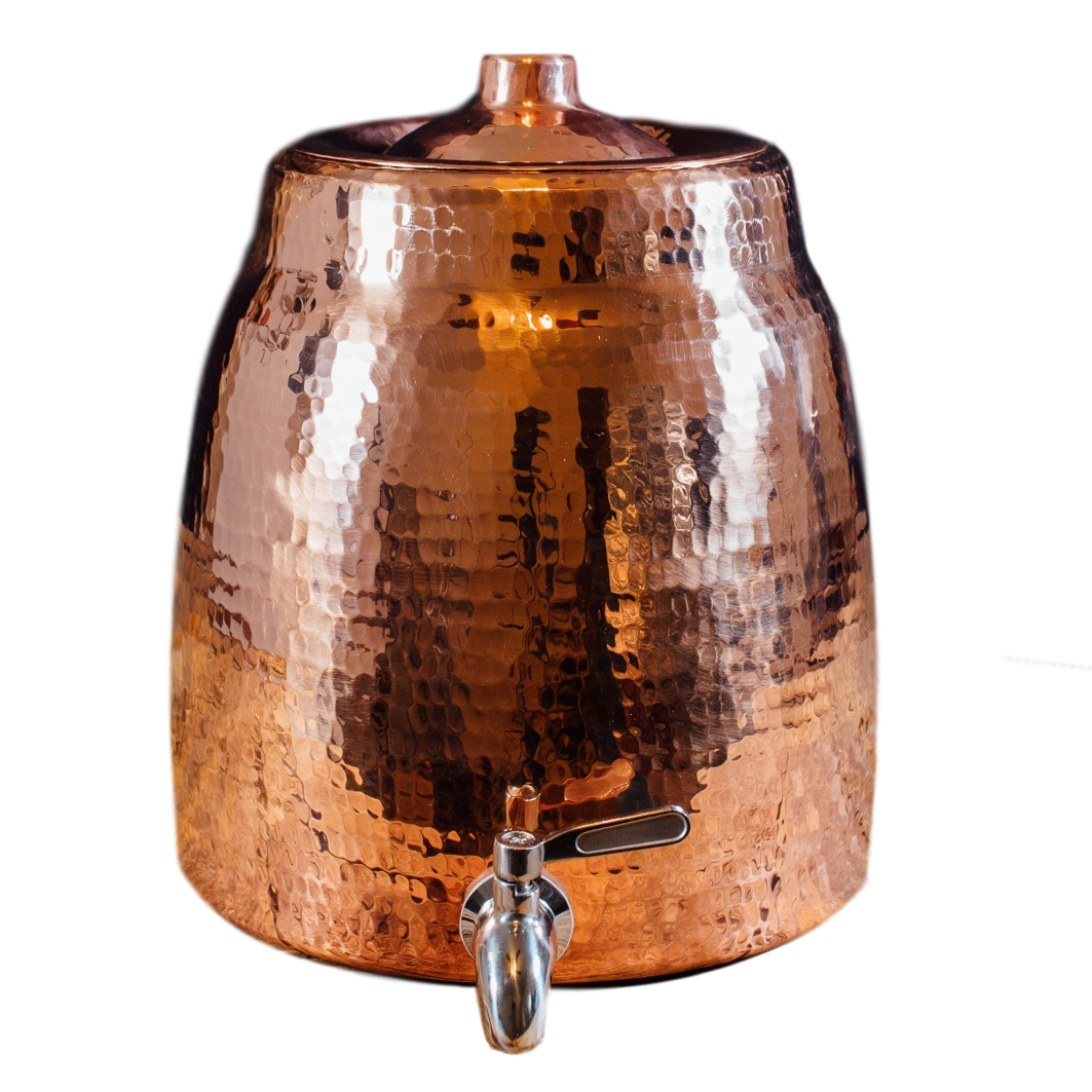 Niagara Copper Water Dispenser with Lid - lifestyle shot
