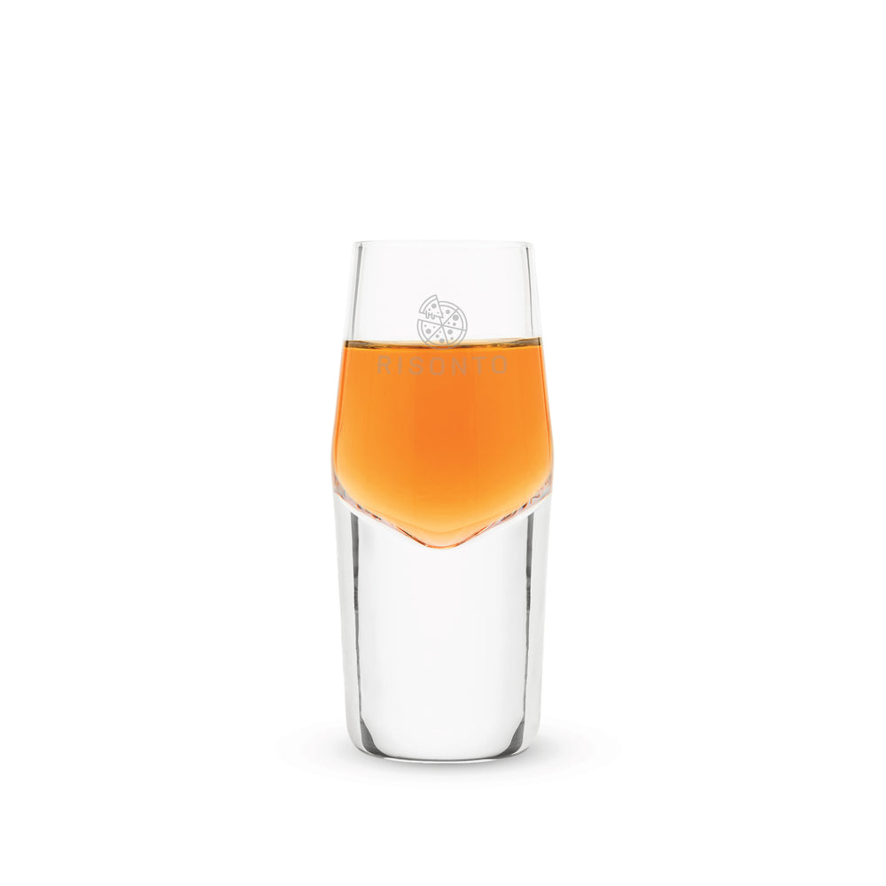 Viski Raye Crystal Heavy Base Shot Glasses, Set of 2