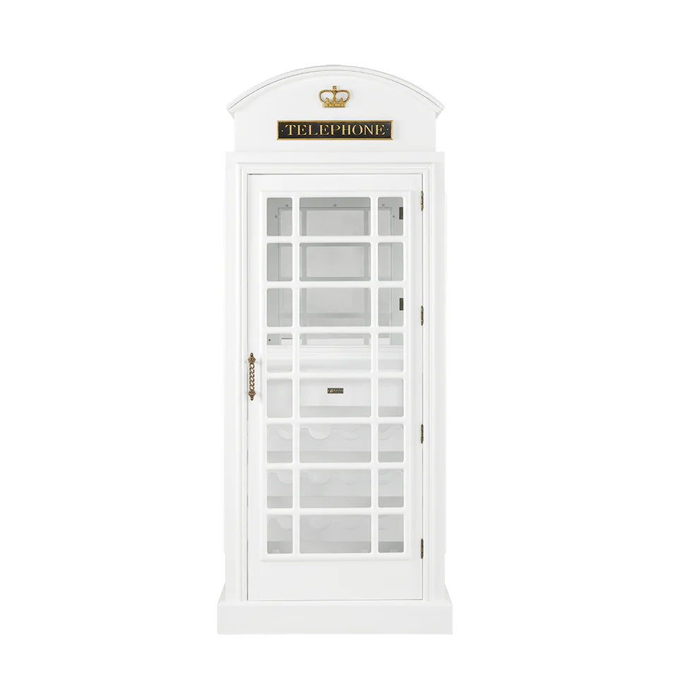 RAM Game Room Old English Telephone Booth Bar Cabinet - lifestyle shot
