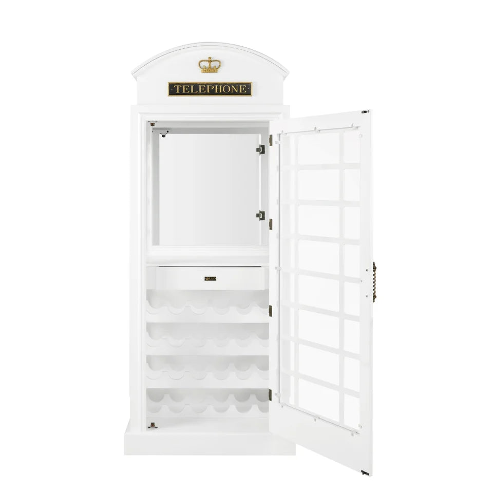 RAM Game Room Old English Telephone Booth Bar Cabinet - packaging