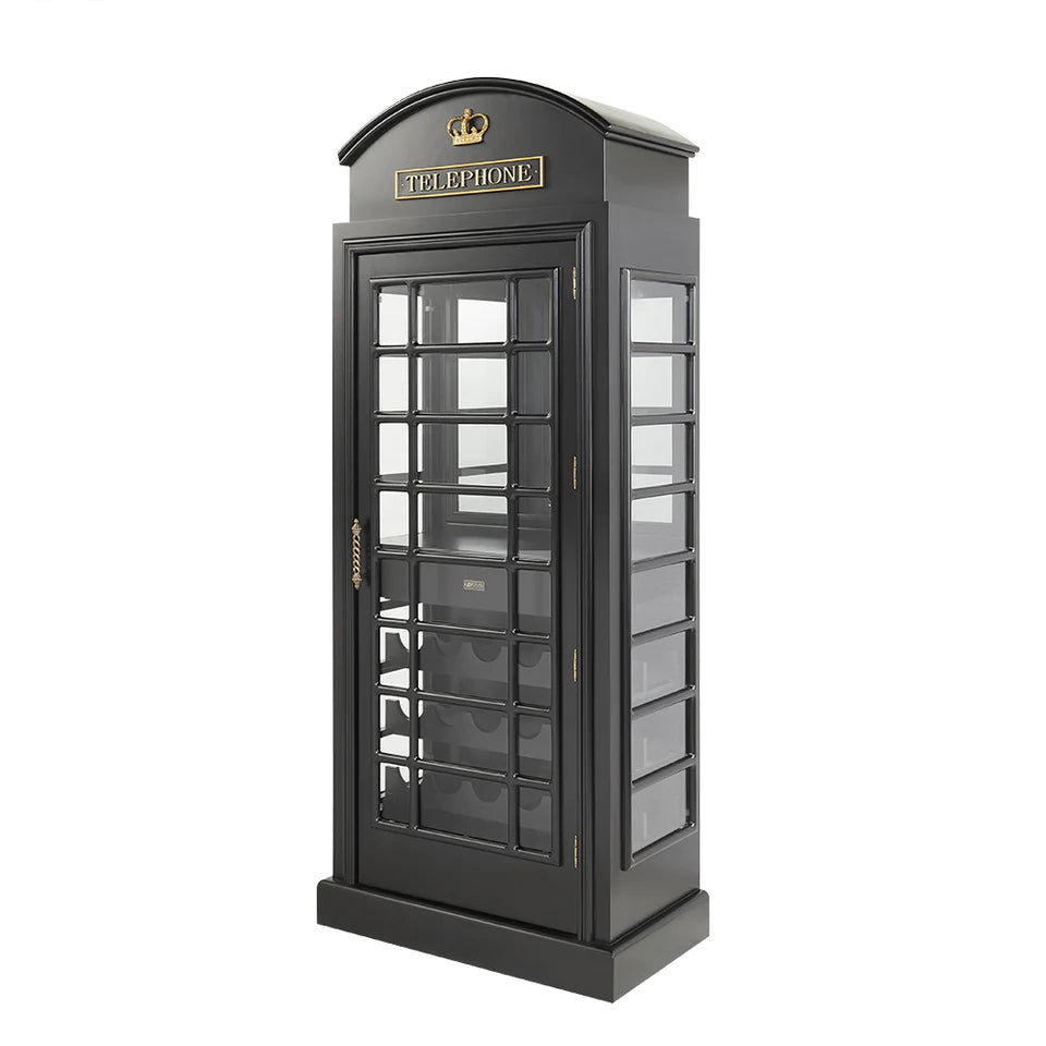 RAM Game Room Old English Telephone Booth Bar Cabinet - angle 8