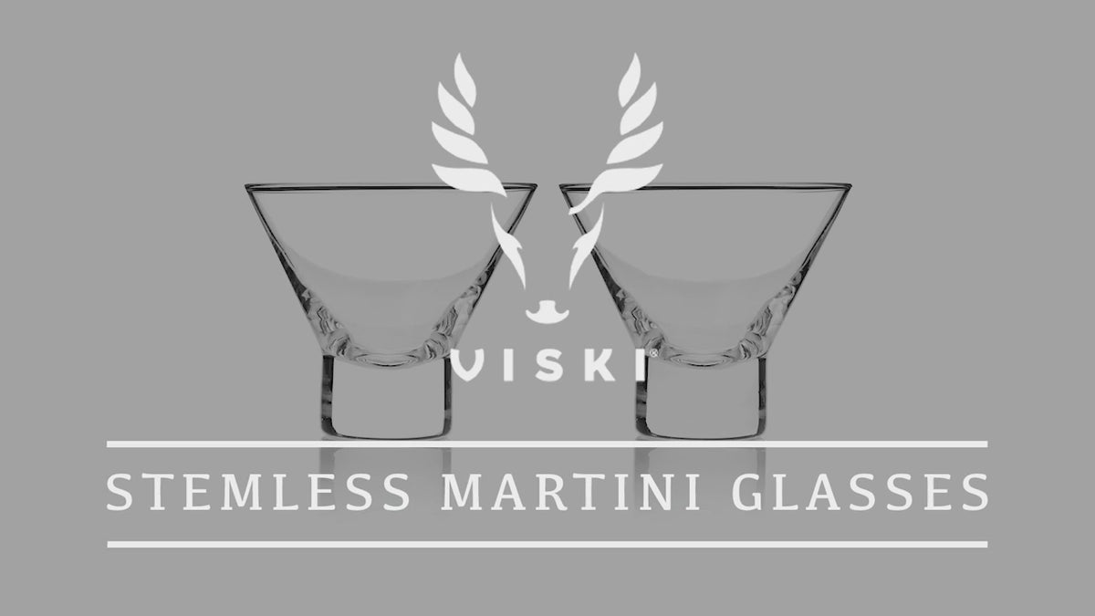 Heavy Base Crystal Martini Glasses by Viski (set of 2)