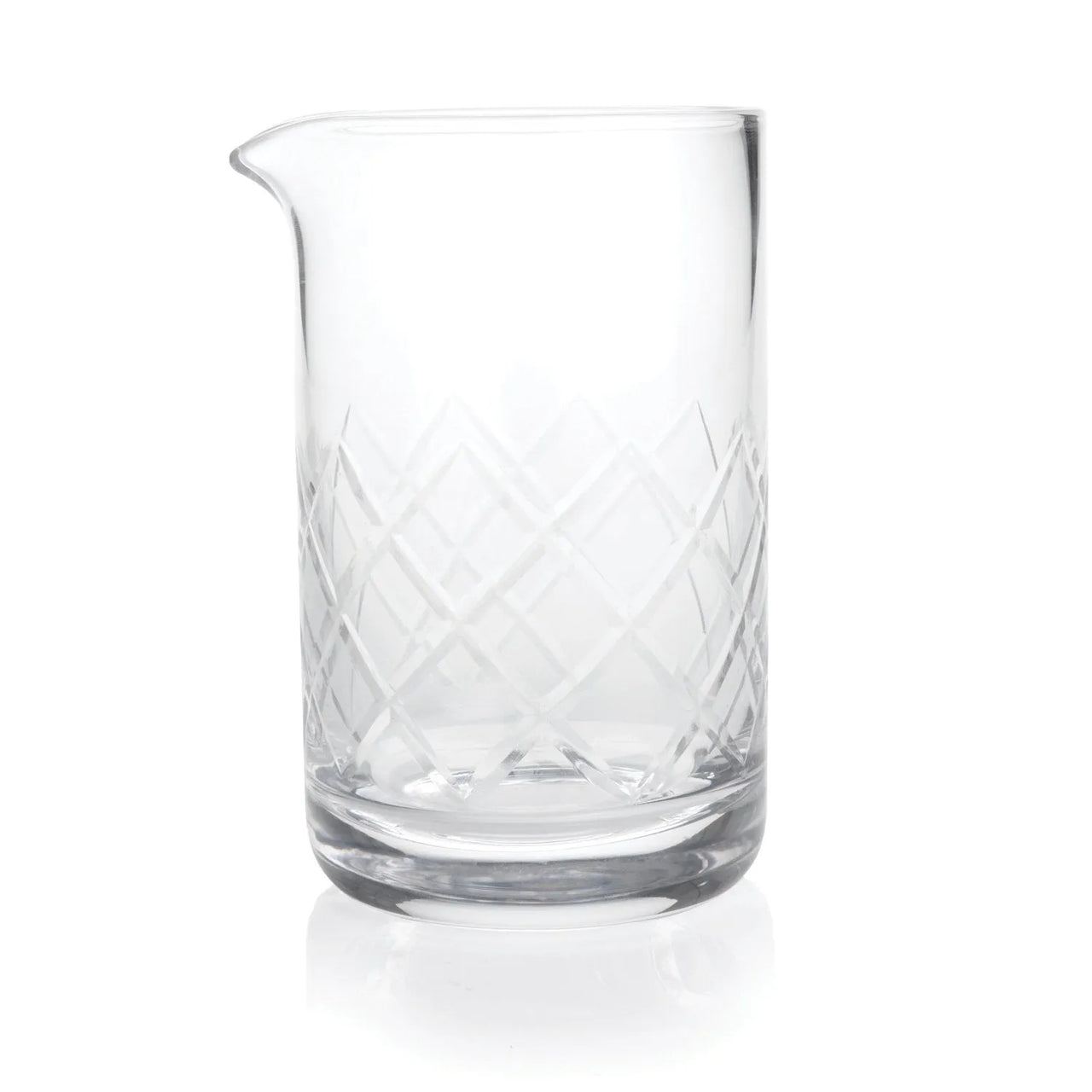 Professional Crystal Mixing Glass by Viski - detail view