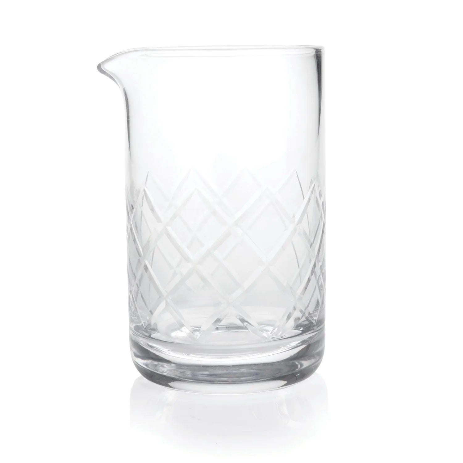 Professional Crystal Mixing Glass by Viski - detail view
