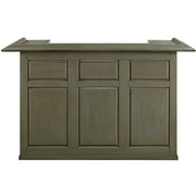 72" English Pub-Style Dry Bar in antique white with paneled front and raised molding.