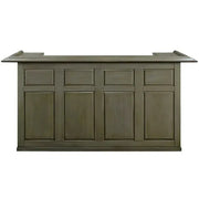 84" English Pub-Style Dry Bar in antique white Malaysian oak with paneled front and raised molding.