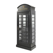 RAM Game Room Old English Telephone Booth Bar Cabinet - alternate angle