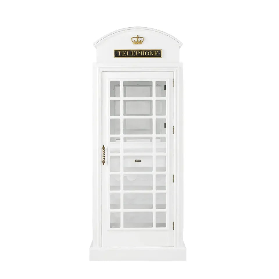 RAM Game Room Old English Telephone Booth Bar Cabinet - lifestyle shot