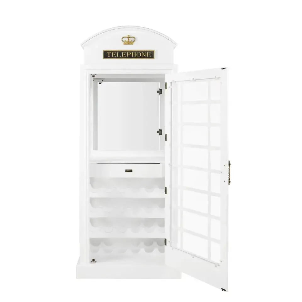 RAM Game Room Old English Telephone Booth Bar Cabinet - packaging