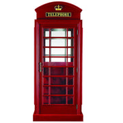 RAM Game Room Old English Telephone Booth Bar Cabinet - hero view