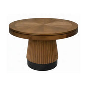 RAM Game Room Prohibition 48" 2-in-1 poker table with light-walnut finish and matte-black kick plate.