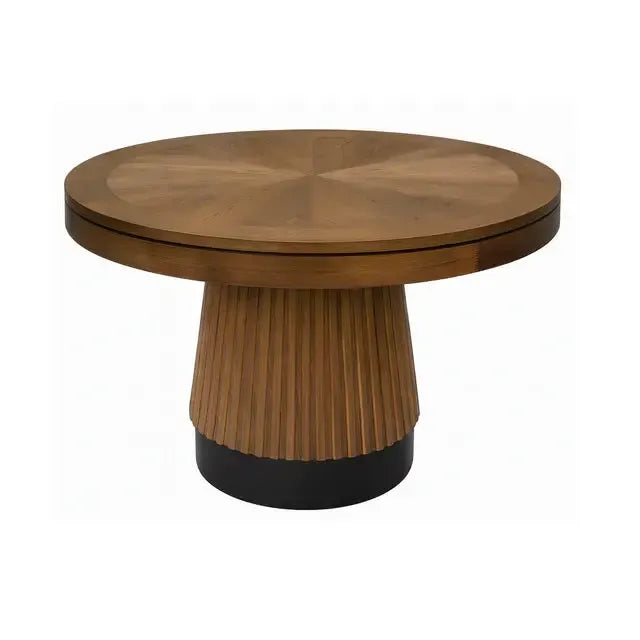 RAM Game Room Prohibition 48" 2-in-1 poker table with light-walnut finish and matte-black kick plate.