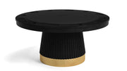 60" Prohibition Series poker table with matte black wood, vinyl playing surface, and vintage brass kick plate.