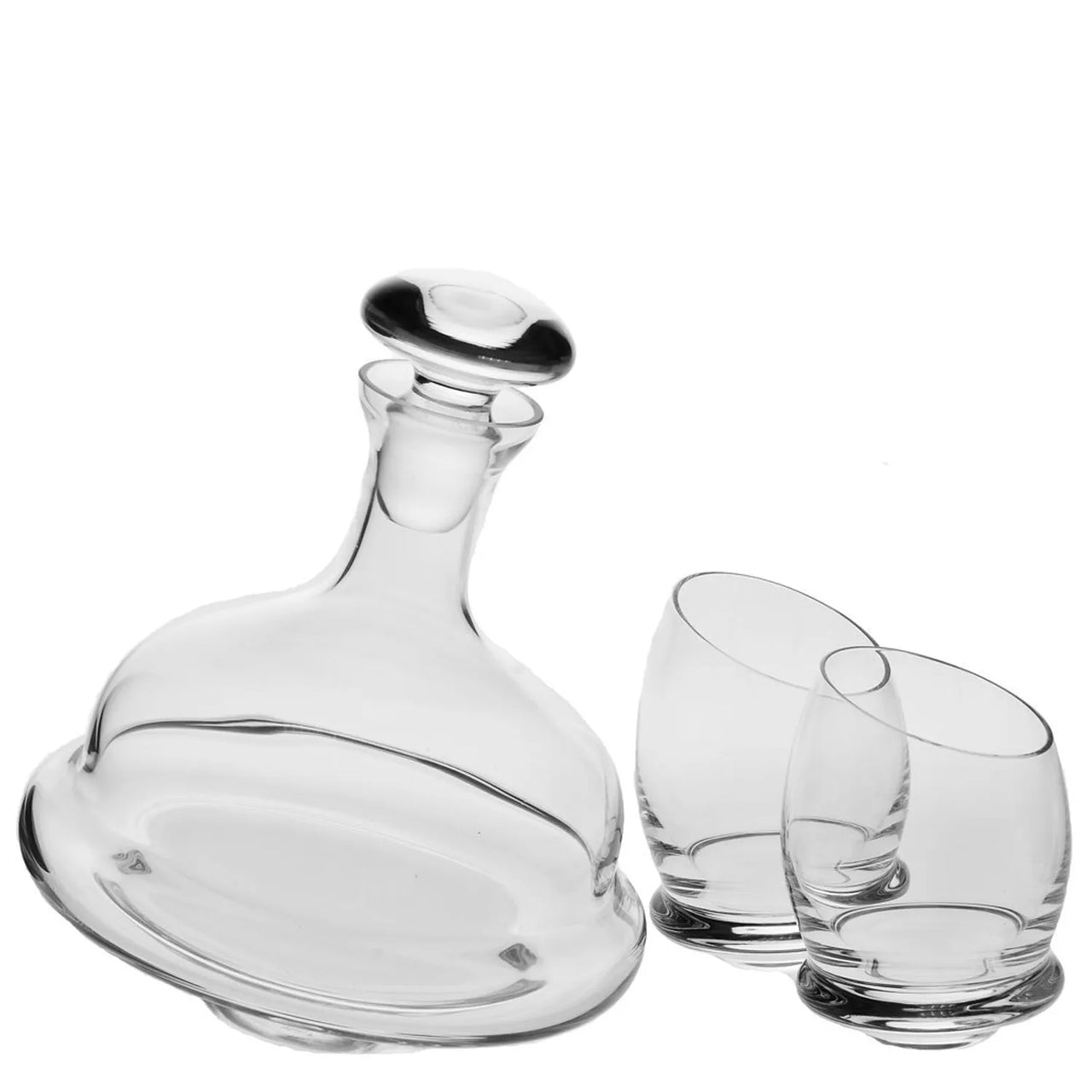 Ravenscroft Crystal Revolution Decanter Set of 3 lead-free crystal