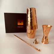 1610 Boston Shaker Set hammered copper