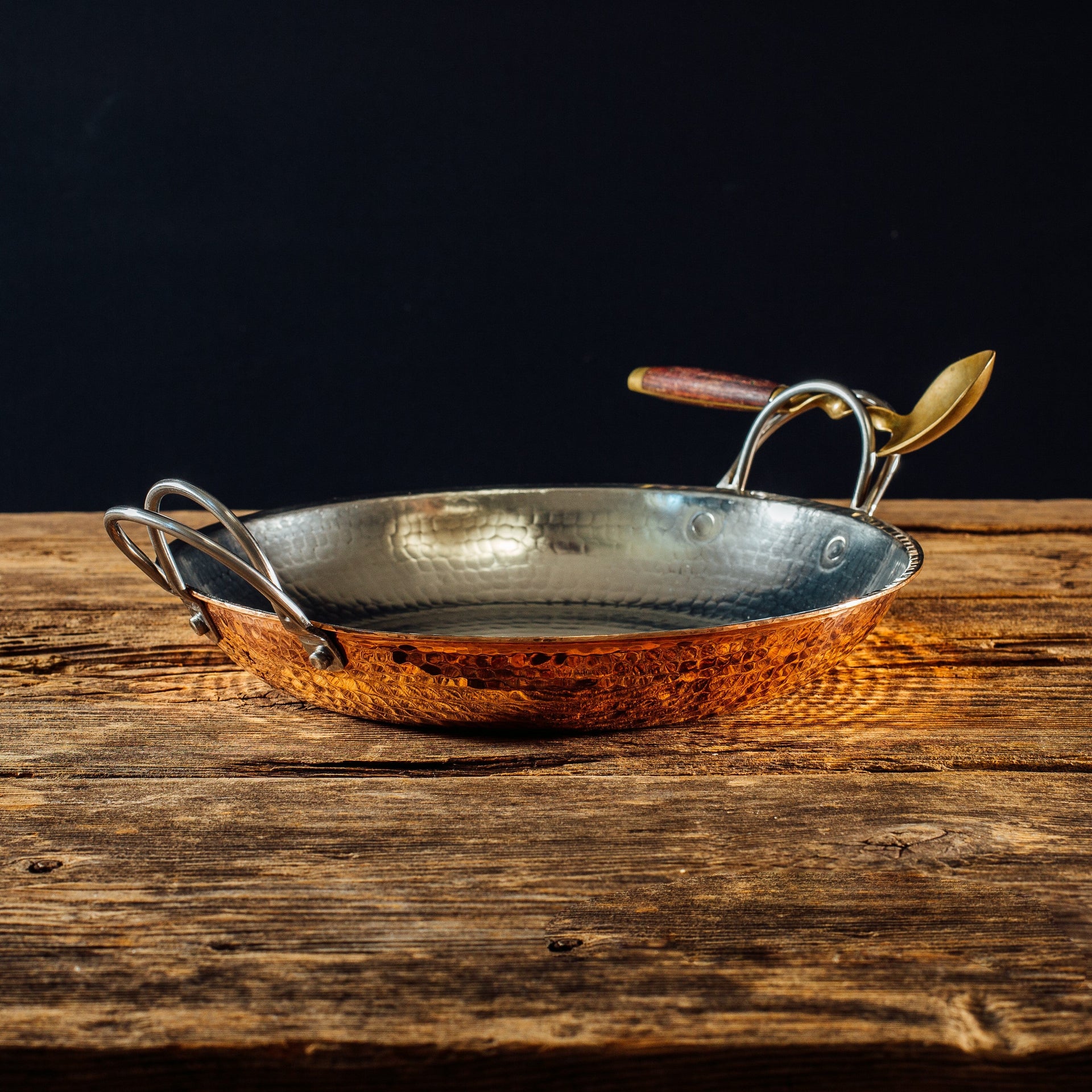 Alicante Copper Paella Pan - angle 7