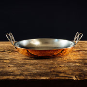 Alicante Copper Paella Pan - alternate angle