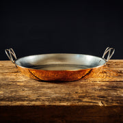 Alicante Copper Paella Pan - in use
