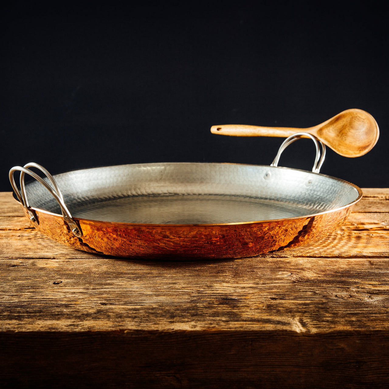 Alicante Copper Paella Pan hammered copper