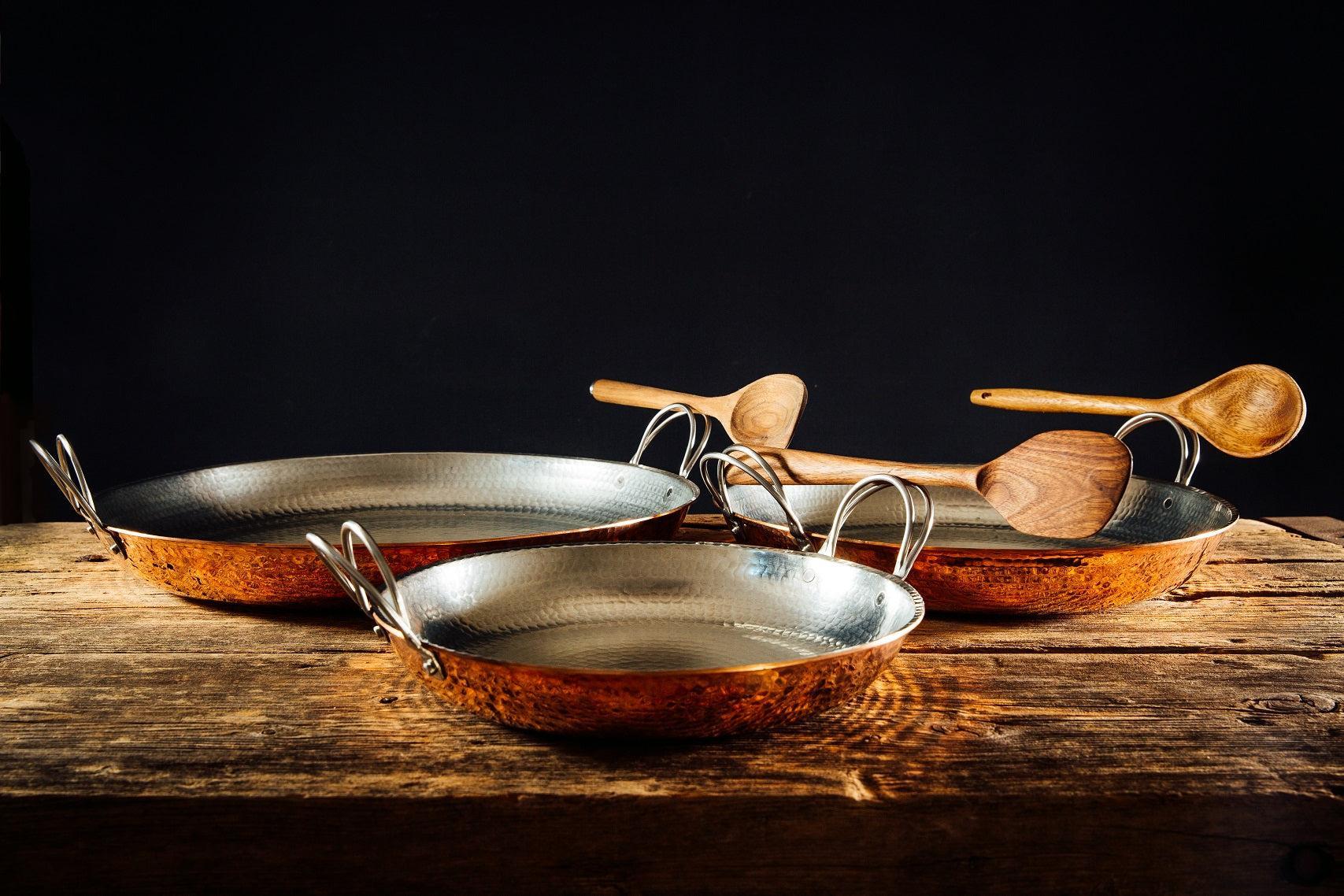 Alicante Copper Paella Pan - angle 14