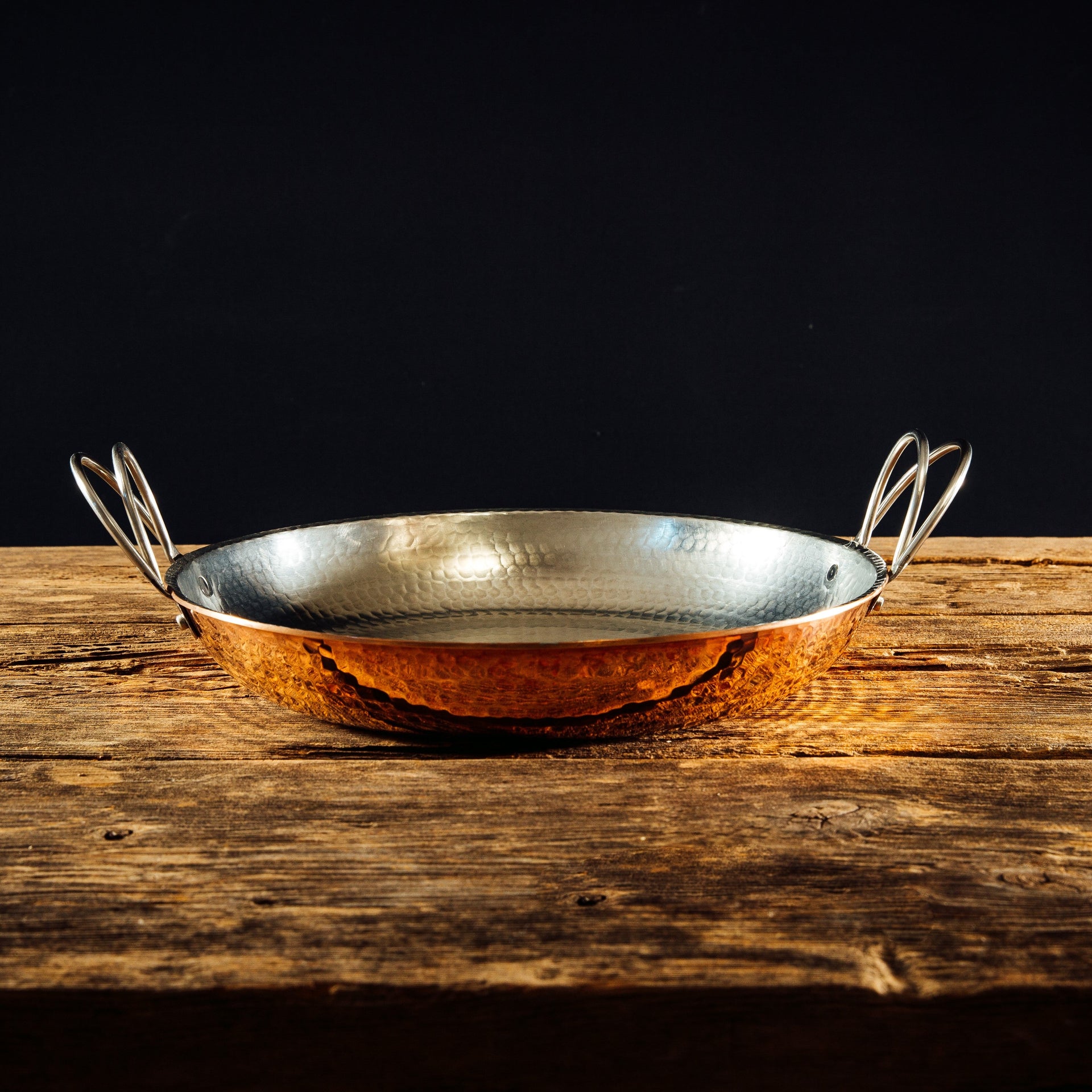 Alicante Copper Paella Pan - angle 10