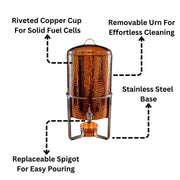 Arcadia Copper Drink Dispenser For Hot And Cold Beverage - detail view