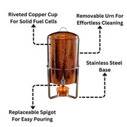 Arcadia Copper Drink Dispenser For Hot And Cold Beverage - detail view