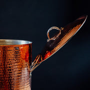 Big, Beautiful Copper Stock Pots - alternate angle