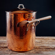 Big, Beautiful Copper Stock Pots - in use