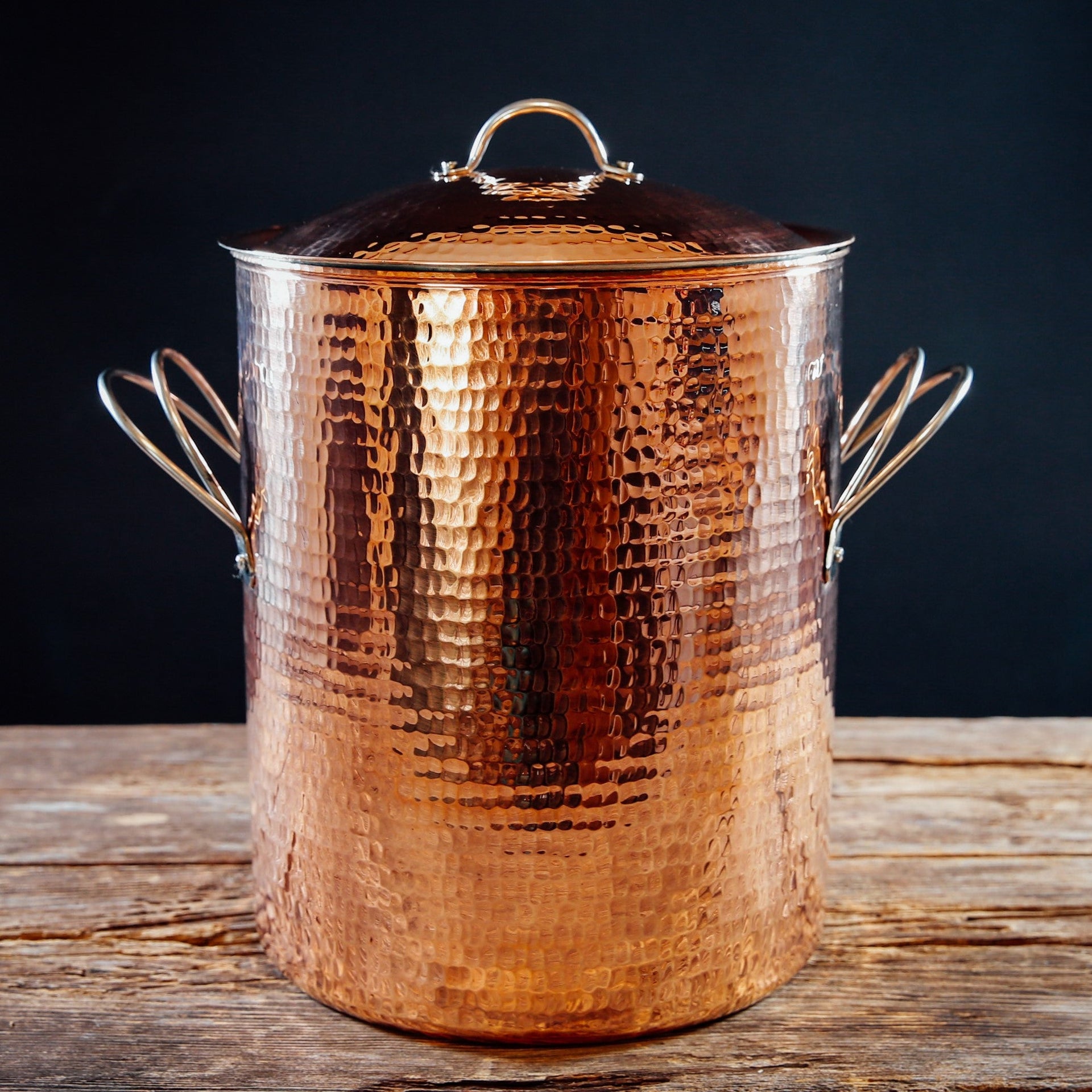 Big, Beautiful Copper Stock Pots - angle 7