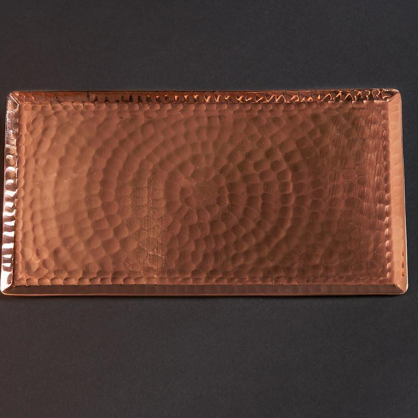 Chequer Copper Serving Tray