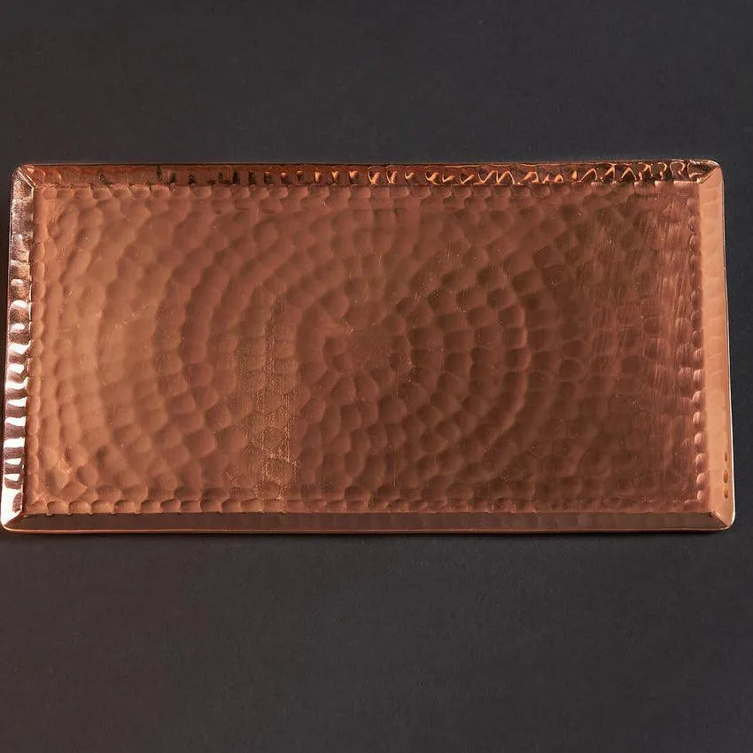 Chequer Copper Serving Tray
