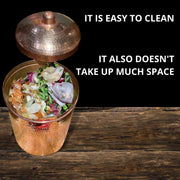 Copper Kitchen Compost Bin (Canisters) - in use