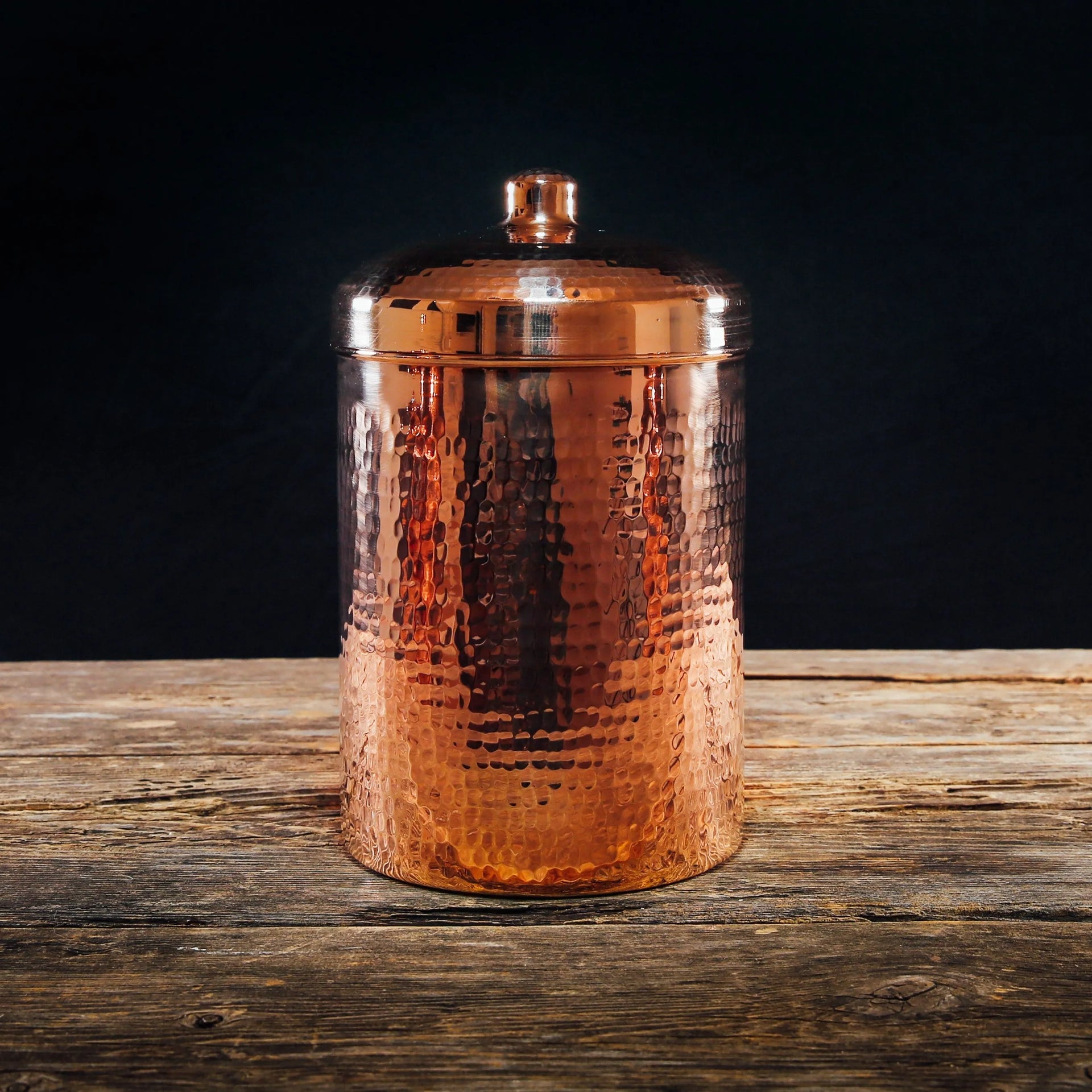 Copper Kitchen Compost Bin (Canisters) hammered copper