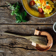 Copper Kitchen Spoon Rest / Putting Cup - in use