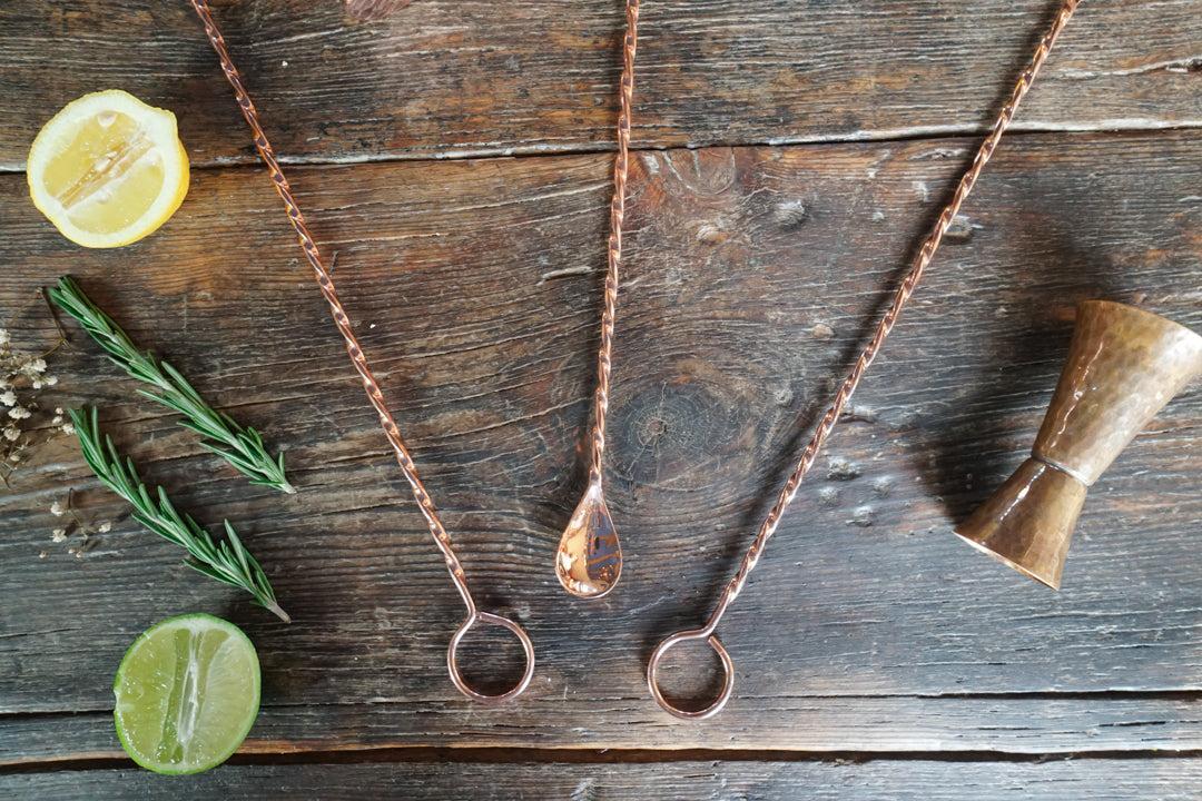 Copper Ringer Bar Spoon - lifestyle shot