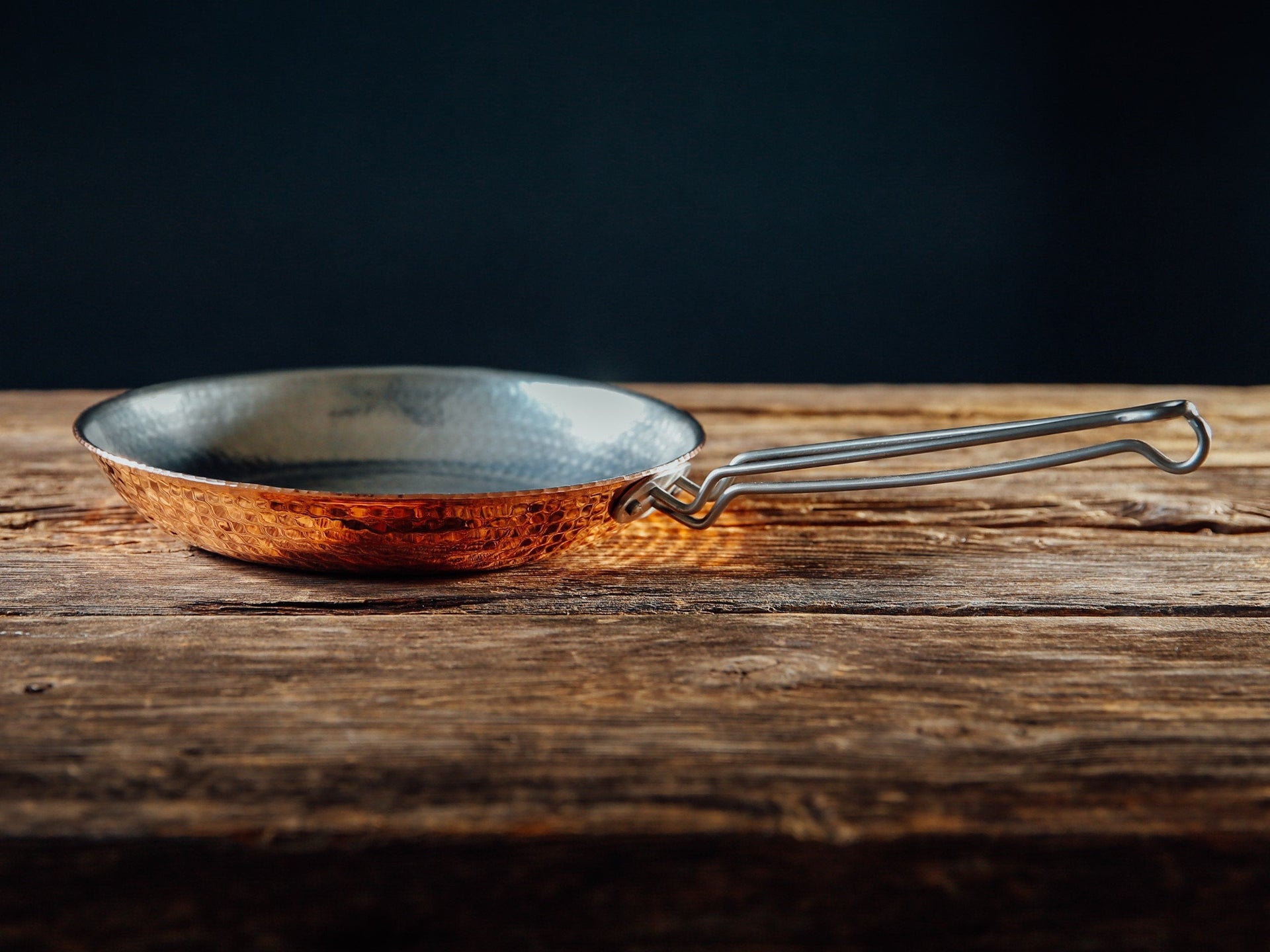 Copper Skillets - in use