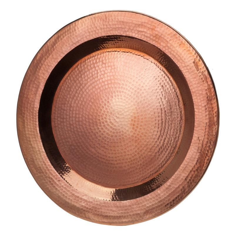 Copper Thessaly Round Platter hammered copper