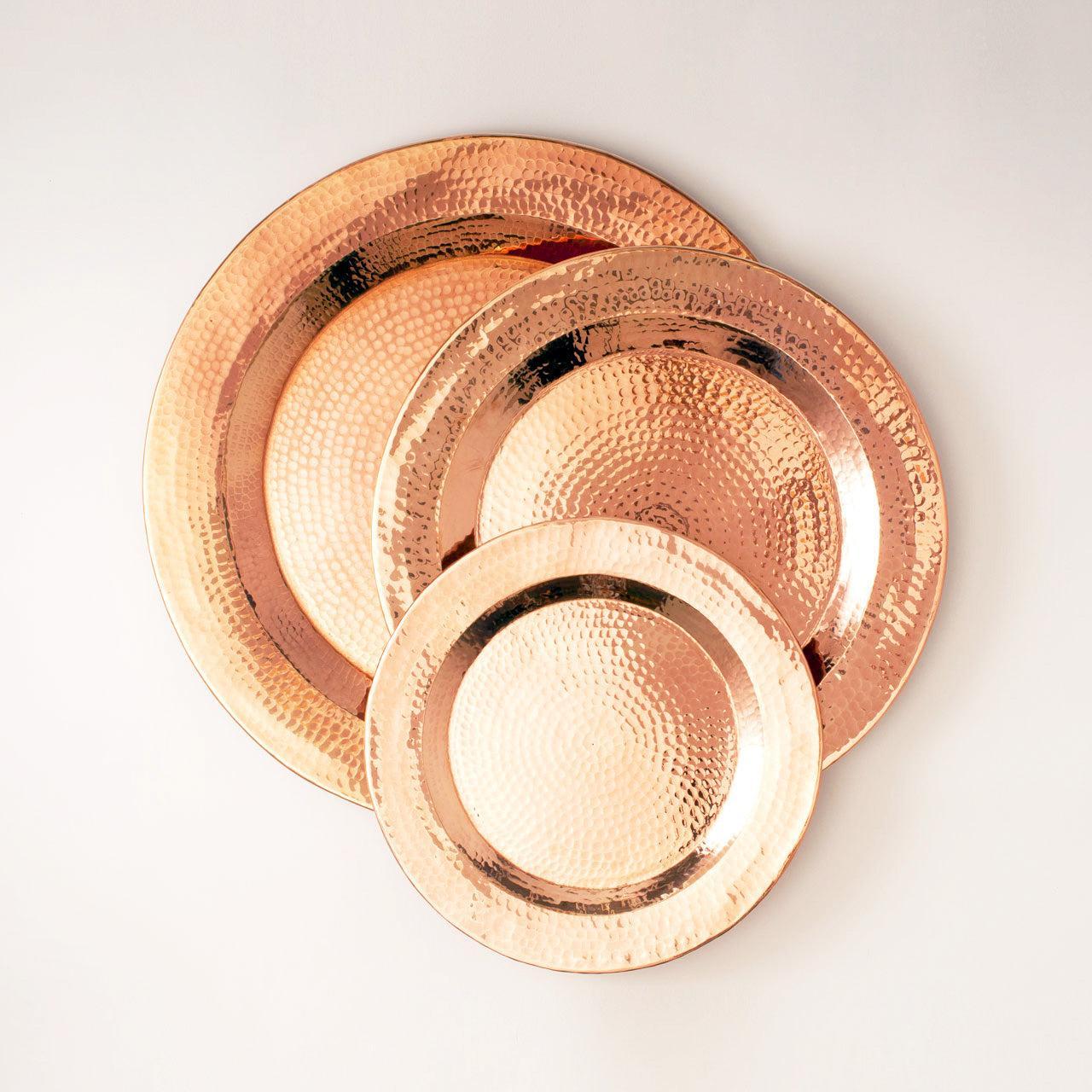 Copper Thessaly Round Platter - detail view