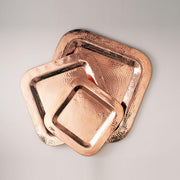 Copper Thessaly Square Platter - detail view
