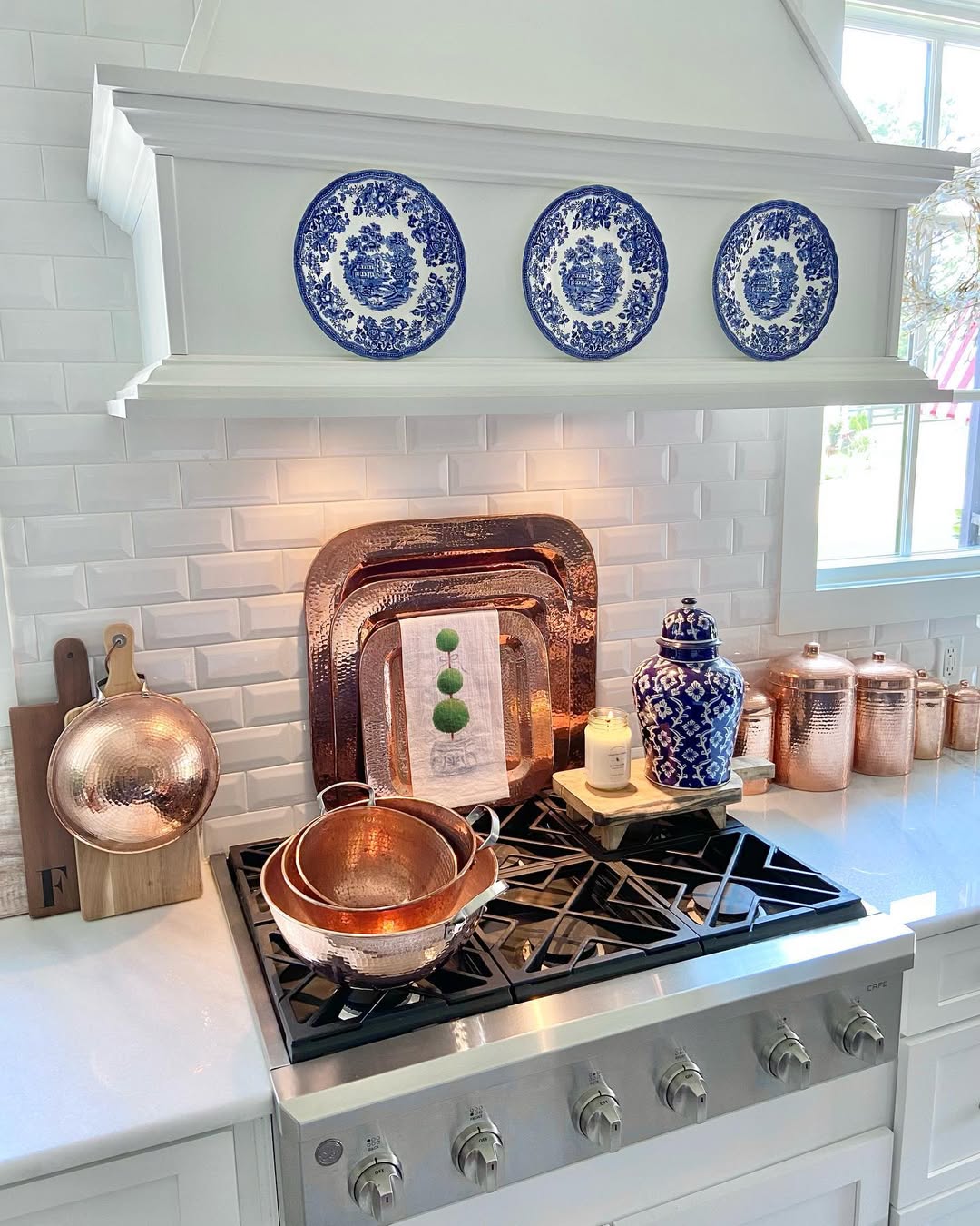 Copper Thessaly Square Platter - alternate angle