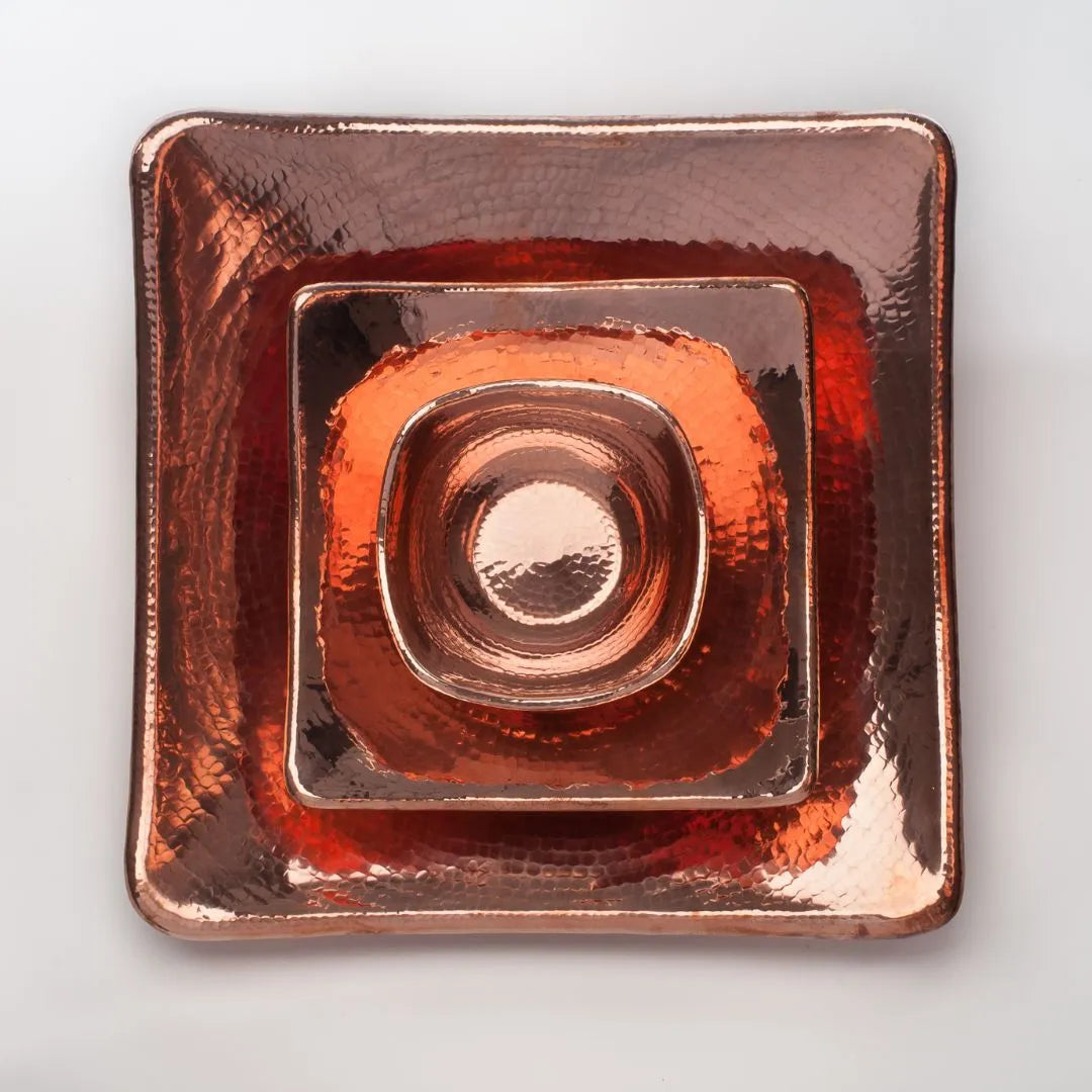 Flat Earth Copper Bowl hammered copper